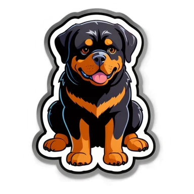 Rottweiler posing  sticker