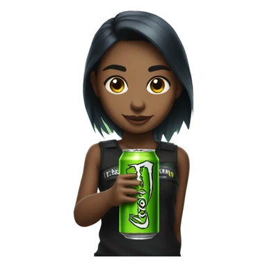 girl with a monster energy drink  sticker