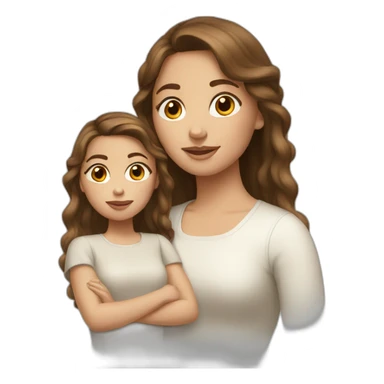 two Russian sisters Brown hair sticker