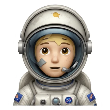 astronaut with broken helmet sticker