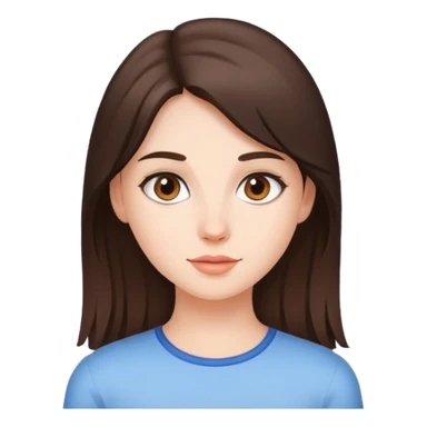 Pretty brunette girl sticker