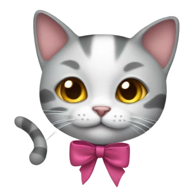 cat with a bow on it sticker