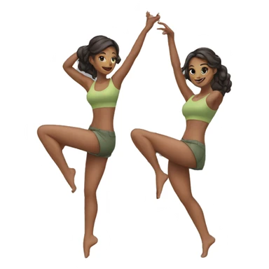 pole move female duo sticker