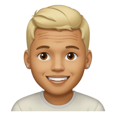 Chris Brown with blonde hair sticker