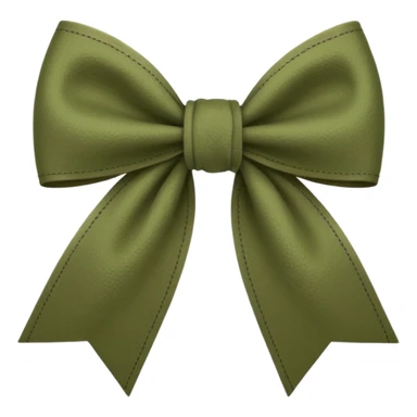 Khaki green bow  sticker