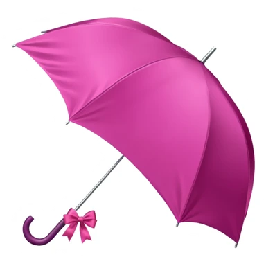 Dark pink umbrella with bow on the holder sticker