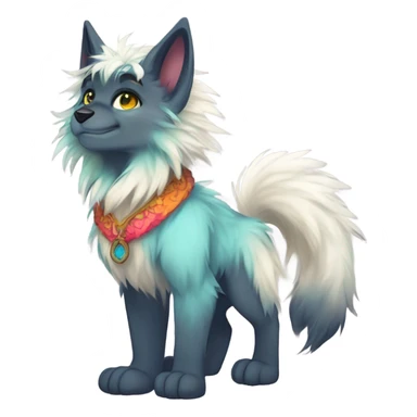 Colorful Fionbri Furry by Falvie-Griffsnuff-Kamirah-LiLaiRa, full body sticker