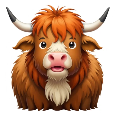 Highland cow and puffin sticker