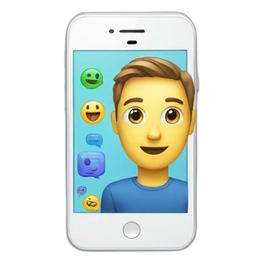 Smartphone with chatbot sticker