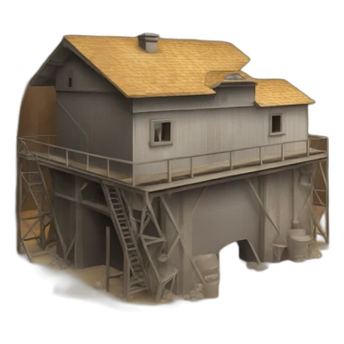 mine shaft/Mining Building house sticker