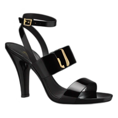Ysl TRIBUTE heel SANDAL black PATENT LEATHER sticker