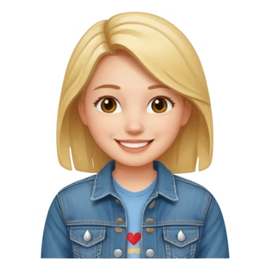 girl in jean jacket sticker