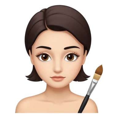 lash and brows done with a eyebrow brush sticker