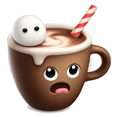 Marshmallow in hot chocolate  sticker