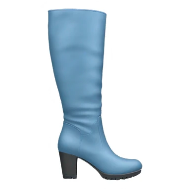 Dust blue knee high boots sticker