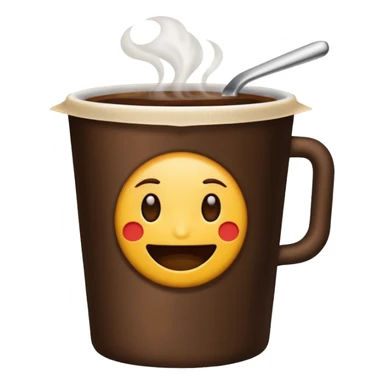 emoji for delivry coffee has one object sticker