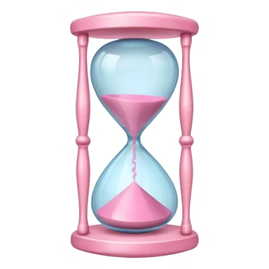 pink hourglass aestetic sticker