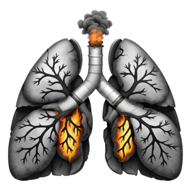 Pulmones fumando sticker