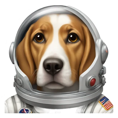A dog astronaut sticker