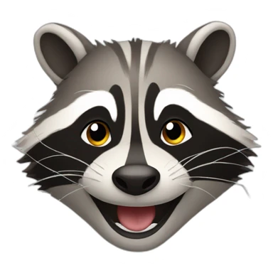 racoon smile sticker