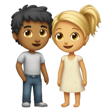 Cuddle a Boy and Girl  sticker