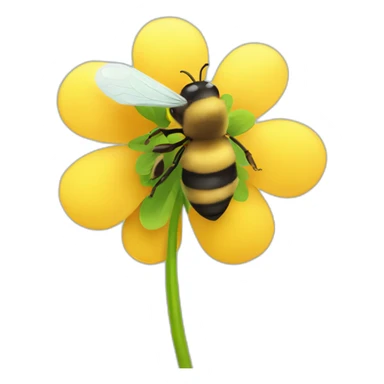 bee flower clover sticker
