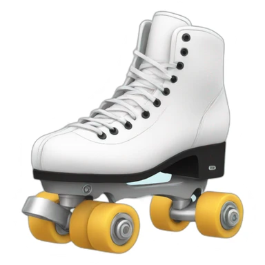 white roller skating sticker
