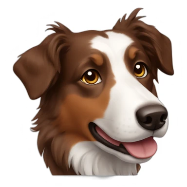 Brown bordercollie sticker