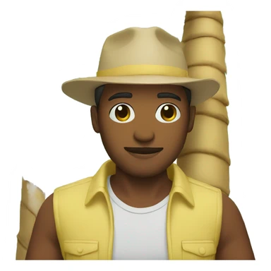 solo man under palm tree sticker