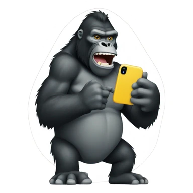King Kong holding phone sticker