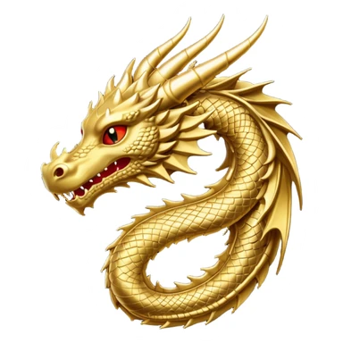 iOS emoji, minimal dragon symbol, dark fantasy, line icon sticker