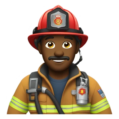 firefighter on their phone sticker