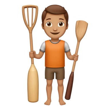 Make a wooden tube with a face and wooden legs and arms and a bat sticker