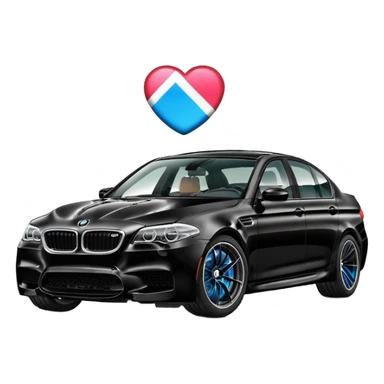 Quiero un BMW m5 con un signo de instagram sticker