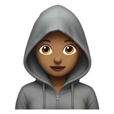 Girl whith a hoodie sticker