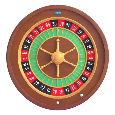 roulette wheel floating with bright colors sticker