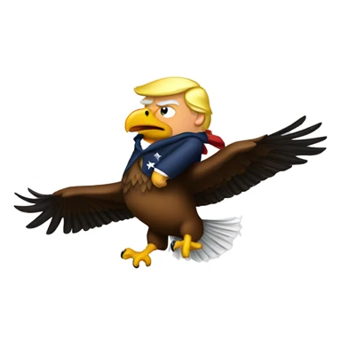 trump riding an eagle sticker