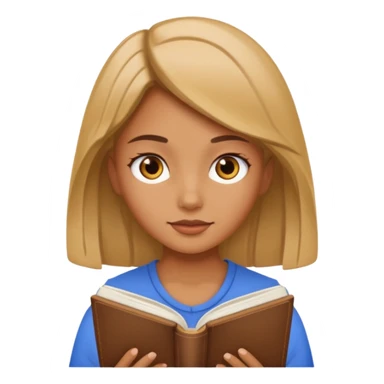 Chica leyendo sticker
