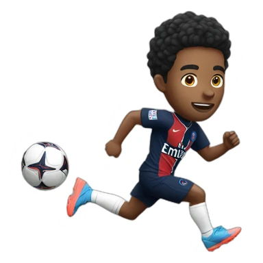 paris st germain player running sticker