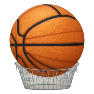 Ball of basket ball with a crown  sticker
