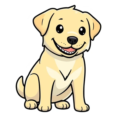 real labrador with white teeth and nice smile  sticker