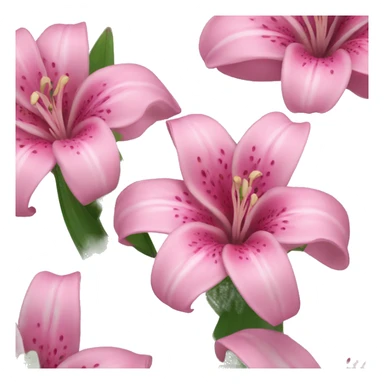 pink lilie flowers sticker