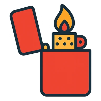 Zippo Lighter, red sticker