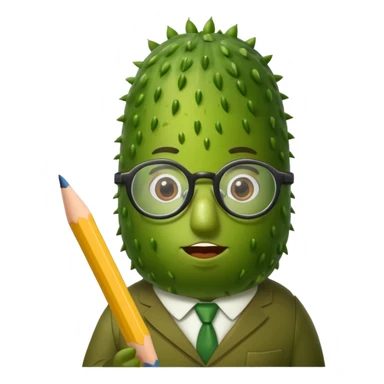 a pickle taking notes sticker