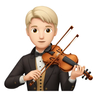male violinist sticker