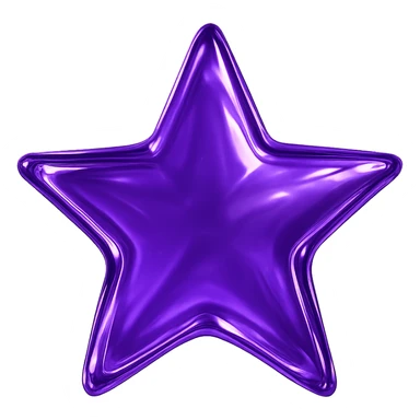 star with a glass effect, purple, no background sticker