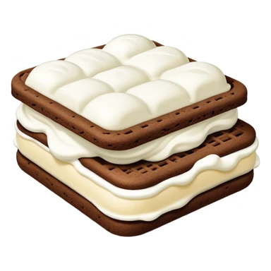 super realistic ice cream sandwich sticker