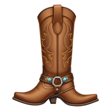 One pair of Cowboy boots with details sticker