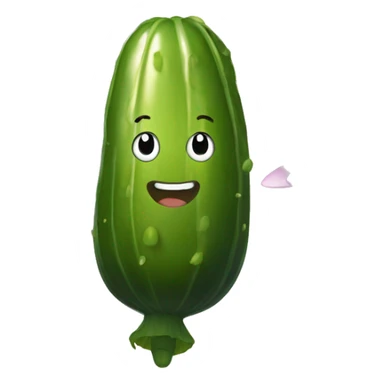 a pickle and a lotus flower sticker