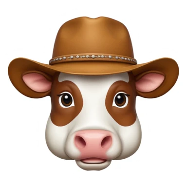 Cow with cowboy hate sticker
